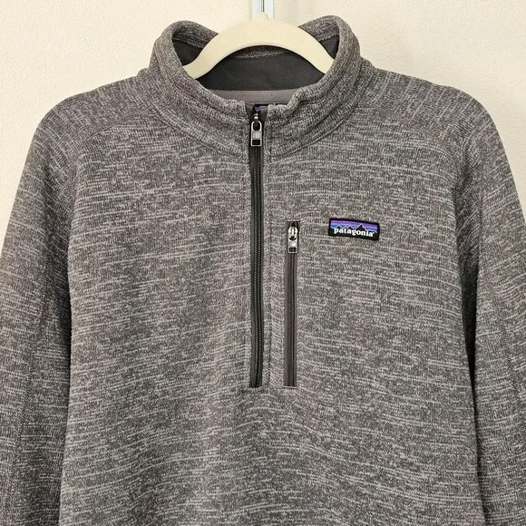 PATAGONIA Gray Worn Wear Men's Better 1/4 Zip Pullover Knit Fleece Sweater Sz L - Picture 4 of 15